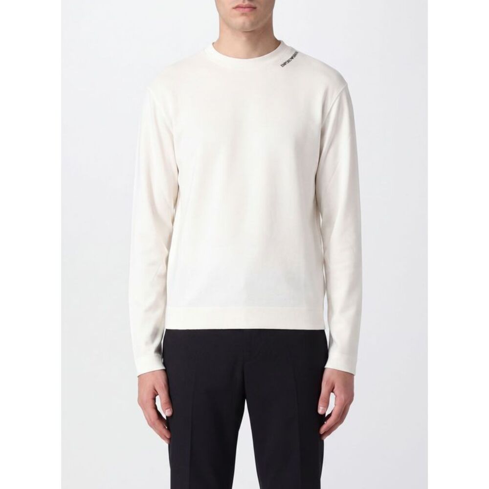 Emporio Armani Men Long-Sleeved Modal And Silk T-Shirt Emporio Armani